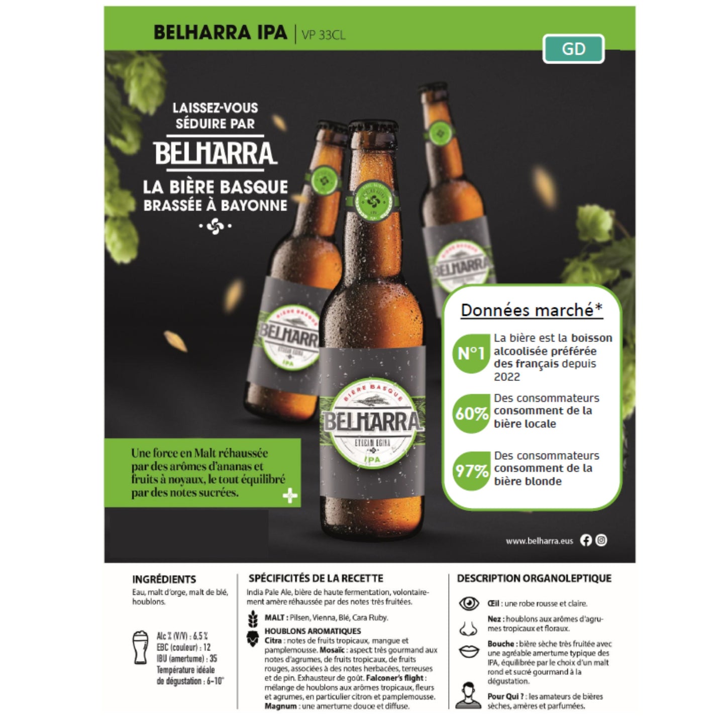 BELHARRA IPA - Carton de 6 bouteilles 75CL